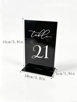 Porte-numéros de table rectangulaires modernes en acrylique, très demandés, pour la décoration de mariages et de fêtes