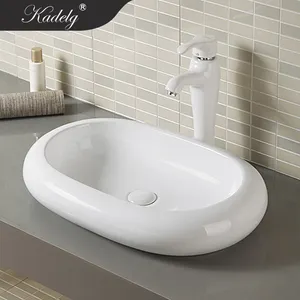 Cloakroom Oval Shaped Ceramic Wash Basin