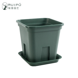RuiPu Square Resin Flower <b>Pots</b> With Drainage Hole For Indoor Outdoor Plants Garden Use - Product Image 5