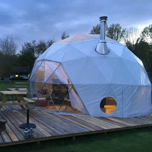 Luxueux et beau couple 6M en plein air tente de dôme avec équipement de salle de bain - Product Image 2
