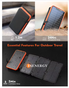 Banco de Energía Solar Más Vendido en la Tienda en Línea, Cargador Solar de <span class=keywords><strong>26800</strong></span> mAh con 4 Paneles Solares y Linterna LED - Product Image 5