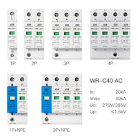 Maison entière 40ka \ A dispositif de Protection contre la tension 3P 4P AC SPD