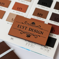 Patch d'étiquette en cuir marron véritable estampage à chaud de mode avec logo personnalisé pour jean