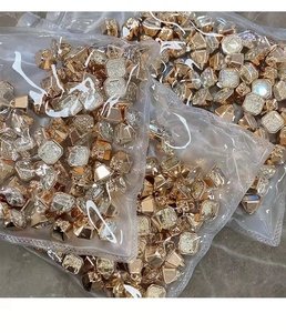 Haute qualité métal couture sur bouton pull <span class=keywords><strong>dor</strong></span>é côté princesse Style tige boutons bouton de chemise - Product Image 4