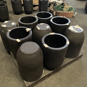 Petit <span class=keywords><strong>creuset</strong></span> de fusion carré en graphite de 50 kg pour la fusion du cuivre, pour la fonderie industrielle et la fusion de métaux, en argile de fer, en vente - Product Image 3
