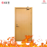 Puertas Modernas de Madera Maciza Resistentes al Fuego con Certificación CE para Villas, Hospitales, Almacenes y Uso Comercial/Residencial