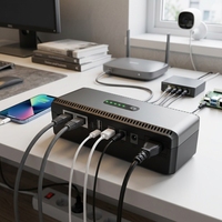 Mini DC UPS Sumber Daya Tanpa Interupsi 18W untuk Rumah Tangga, Pemantauan Router, Baterai Cadangan Darurat DC Khusus DC1018P