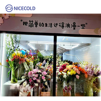 Refroidisseur de chambre froide personnalisé Nicecold marcher dans le refroidisseur de fleurs avec porte en verre affichage pour supermarché/fleuriste