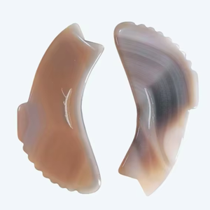 Herramienta de raspado Gua Sha de jade natural en forma de cuchillo - Product Image 1