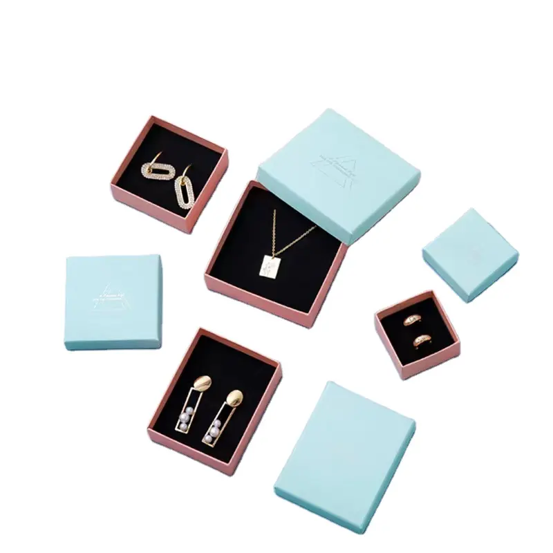 Wholesale Jewelry Paper Box Ring Earrings Bracelet Pendant Packaging Boxes Jewelry Gift Box