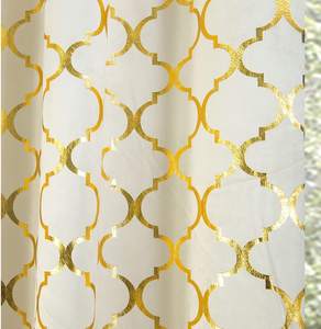 Rideaux occultants en velours doré à motifs géométriques pour fenêtre Bindi, à œillets, pour <span class=keywords><strong>salon</strong></span>, maison - Product Image 2