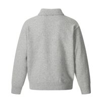 High-End Unisex-Strick pullover für Herren mit einfachen, einfarbigen, lockeren Revers knopf design Street Fashion Winter Season Front Tops
