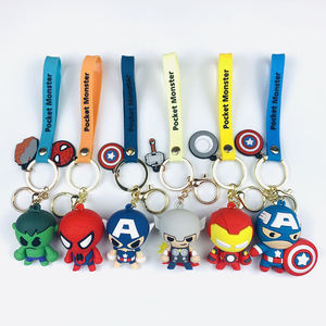 Porte-clés personnalisé en PVC, personnage de dessin animé, forme <span class=keywords><strong>3D</strong></span>, écologique, durable, non toxique, antibactérien - Product Image 3