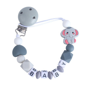 Venta al por mayor <span class=keywords><strong>nombre</strong></span> <span class=keywords><strong>de</strong></span> <span class=keywords><strong>silicona</strong></span> <span class=keywords><strong>chupete</strong></span> Clip tela cadena madera bebé <span class=keywords><strong>chupete</strong></span> Clip - Product Image 4