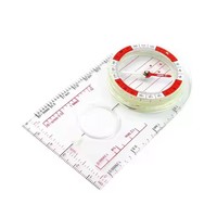 Outdoor Adventures Luminous Multifunctional 4-in-1 Navigation Compass with Map Ruler and Magnifier with Lanyard