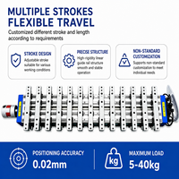 Module multi-stations à pas variable de précision avec guide linéaire pour équipement d'automatisation de précision