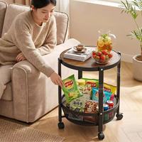 Table basse moderne pliable avec étagères de rangement, meubles mobiles pour salon, chambre à coucher, hôtel