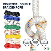 Cuerda de Nailon de Doble Trenzado de Alta Resistencia Personalizada de 5mm-30mm, Cuerda Marina Resistente al Desgaste para Navegación, Elevación y Embalaje