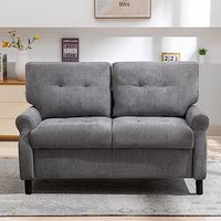 Canapé VANBOW 55 pouces, canapé 2 places pour petits espaces avec dossier amovible et coussin de canapé épais et moelleux