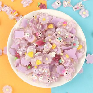 Accessoires en résine de couleur transparente de dessin animé personnalisé bricolage colle à crème étui pour téléphone portable patch tasse d'eau autocollant chaussure noël - Product Image 2