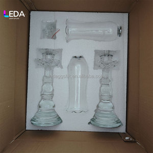 LEDA <b>Crystal</b> Candlestick Holder Tapered Shape Home Decoration Durable High Quality - Product Image 3