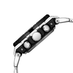 Relojes Digitales SMAEL 8090, Reloj de Pulsera Impermeable para Hombre, Relojes de Cuarzo con Correa de Acero Inoxidable - Product Image 4