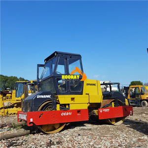 Rouleau compresseur vibrant à double tambour Dynapac CC122/CC211 d'occasion, moteur DEUTZ, modèle 2018, mini-compacteur routier pour dépon d'ordures - Product Image 1