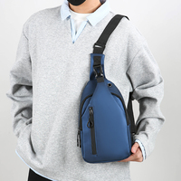 Nueva Bolsa de Pecho de Nailon para Hombre, Versión Coreana, Moderna, Bandolera Deportiva, Mochila de Gran Capacidad, Impermeable, para Exteriores