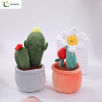 Série Végétale : Peluche Thème Tournesol, Tulipe, Cactus – Poupée Confort et Ornement Végétal pour la Décoration Intérieure
