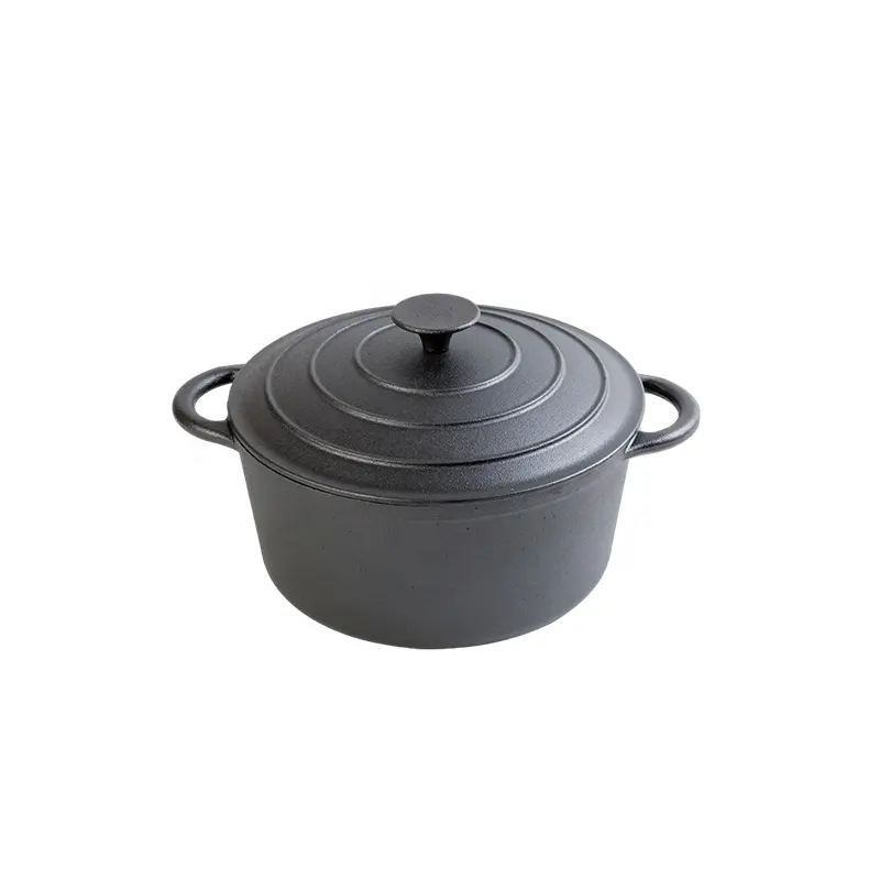 Eco-Friendly Pre-seasoned cast iron casserole pot with bakelite knob