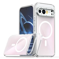 Étui de téléphone magnétique Google Pixel 10 Pro XL avec anneau, en TPU + acrylique, haute transparence, effet caméléon, anti-chute, fabriqué en Chine
