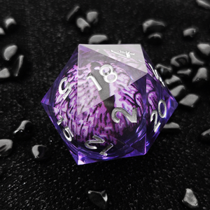 Dés polyédriques D20 Dragon Eye à cœur liquide - 35 mm, grands dés en résine pour jeux de rôle avec œil mobile, durables pour D&D et jeux de table Cthulhu - Product Image 4