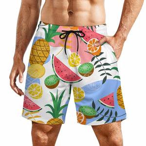 Short décontracté de plage d'été pour homme avec double couche de camouflage slim maillot de bain motif floral logo personnalisable pantalon de plage - Product Image 2