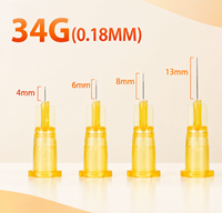 Aiguilles hypodermiques jetables stériles de calibre 34, 4 mm, nouvelle arrivée, aiguilles de calibre précis