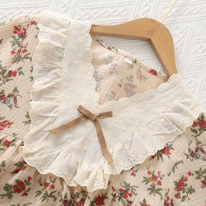 Pigiama donna in <span class=keywords><strong>cotone</strong></span> 100% personalizzato abito <span class=keywords><strong>da</strong></span> <span class=keywords><strong>notte</strong></span> <span class=keywords><strong>da</strong></span> ragazza con scollo a V - Product Image 3