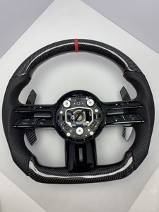 Volante de Cuero y Fibra de Carbono YLB para Benz Clase C C200 C250 C300 <span class=keywords><strong>Amg</strong></span> W203 W204 W205 W211 S205 A45s 2015 2016 2017 2019 - Product Image 6