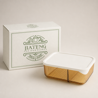 Glazen Meal Prep Bakjes met Deksels Glazen Voedselbewaarbakjes Luchtdichte Lunchboxen Lunchbox
