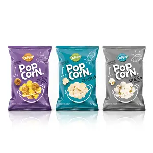 Op Maat Gemaakte Warmteafdichting Aardappelchips Flexibele Voedselverpakkingen Plastic Aluminiumfolie Popcorn Snackzak