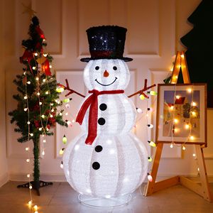 زينة عيد الميلاد قابلة للطي والتمدد على شكل رجل الثلج والبابا نويل لتزيين النوافذ والمنازل في عيد الميلاد ورأس السنة الجديدة - Product Image 4