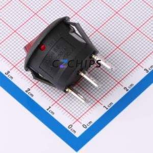 SS11-RBDWD-RR23-L02-R Rocker Switch Through hole Component (THT) Switch 21mm 15mm Concave Bend Red - Product Image 2