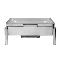 Ensembles de chauffe-plats de luxe professionnels 9L, taille standard, empilables, en acier inoxydable 201, avec contrôle de température