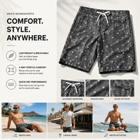 Shorts de bain YILONG pour hommes, séchage rapide, imprimé numérique, motif cocotiers, extensibles dans 4 directions, pour le surf et la natation