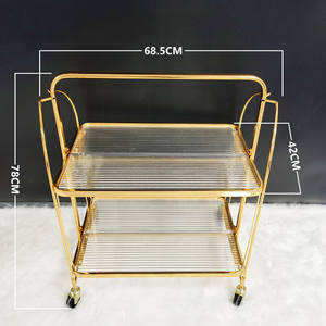 Carrito de Comida Retro de Lujo Ligero de Fábrica, Carrito para Aperitivos, Bebidas, Pasteles, Restaurante, KTV, Entrega de Comida - Product Image 4