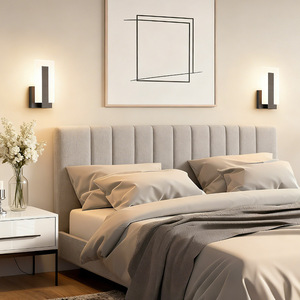 Modern Led <b>Wall</b> Lamp <b>Wall</b> Mounted Aluminum Body E27 Bulb Base White Shade For Bedroom Living Room Office <b>Lighting</b> - Product Image 1