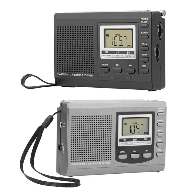 Hot Sale Classical Household Desktop Portable Radio Pocket Size Lcd Display Digital Radio With Speaker Stereo Radio