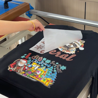 Autocollants de T-shirt de transfert de chaleur de logo personnalisé autocollants d'impression étanches souples en PET durables pour étiquettes de T-shirt conceptions DTF plastisol