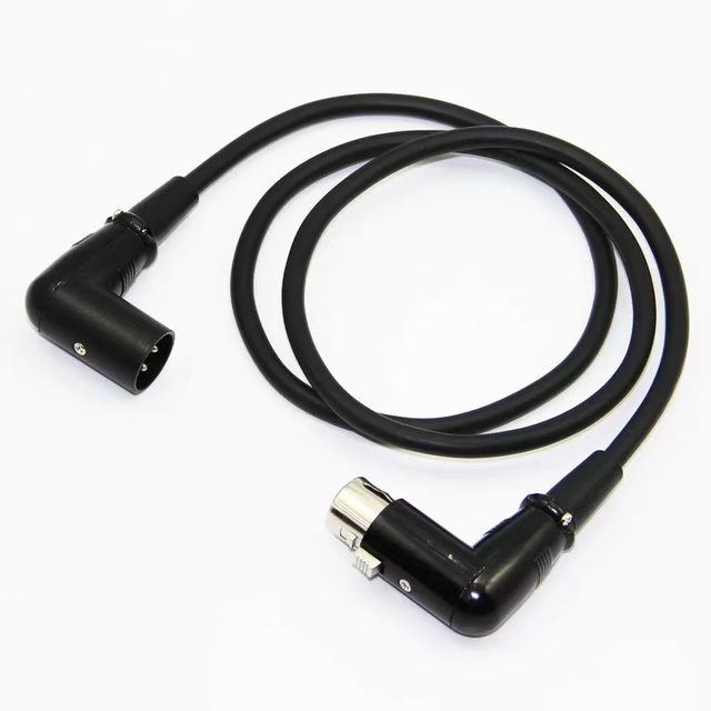Audio XLR Male to 90 Degree Female Cable 3 Pin Jack Audio Cable for Telecom Parts for Networking