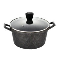 Peralatan Masak Seri Diamond Berlapis Marmer dari Aluminium Die Cast untuk Dapur Rumah / Panci / Wajan / Panci Saus