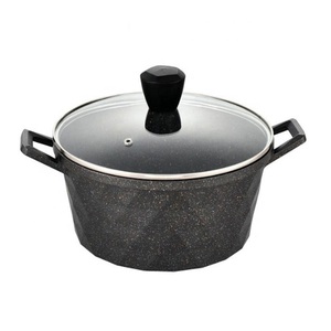 Juego de Utensilios de Cocina de Aluminio Fundido de <span class=keywords><strong>la</strong></span> Serie Diamond con Revestimiento de Mármol para Cocina Casera / Cacerola / Sartén / Olla para Salsas - Product Image 6