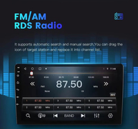 Autoradio Android 2Din avec écran tactile de 7 pouces, compatible CarPlay, écran LCD monté sur le tableau de bord avec Bluetooth, USB, DVR 2+32 Go